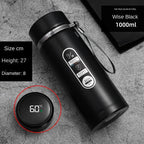 Bouteille Thermos en acier inoxydable 800ML-1L, bouteille de thé 304, bouteille sous vide pour voiture avec affichage de la température LED, tasse à boire Portable