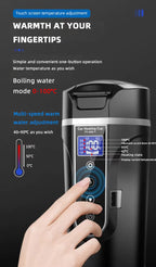 Bouilloire électrique Portable 12v/24v, tasse chauffante pour voiture intelligente, écran tactile, tasse thermique de 450ml, tasse chauffante pour voiture, température réglable