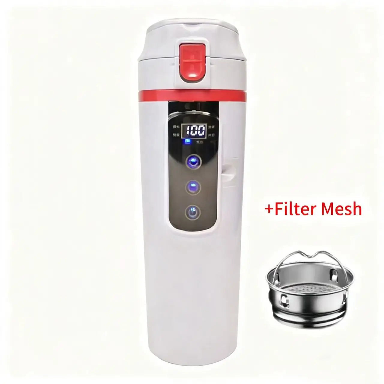 Bouilloire voiture 12V /camion 24V – Eau chaude, inox 304, sécurité anti-ébullition à sec