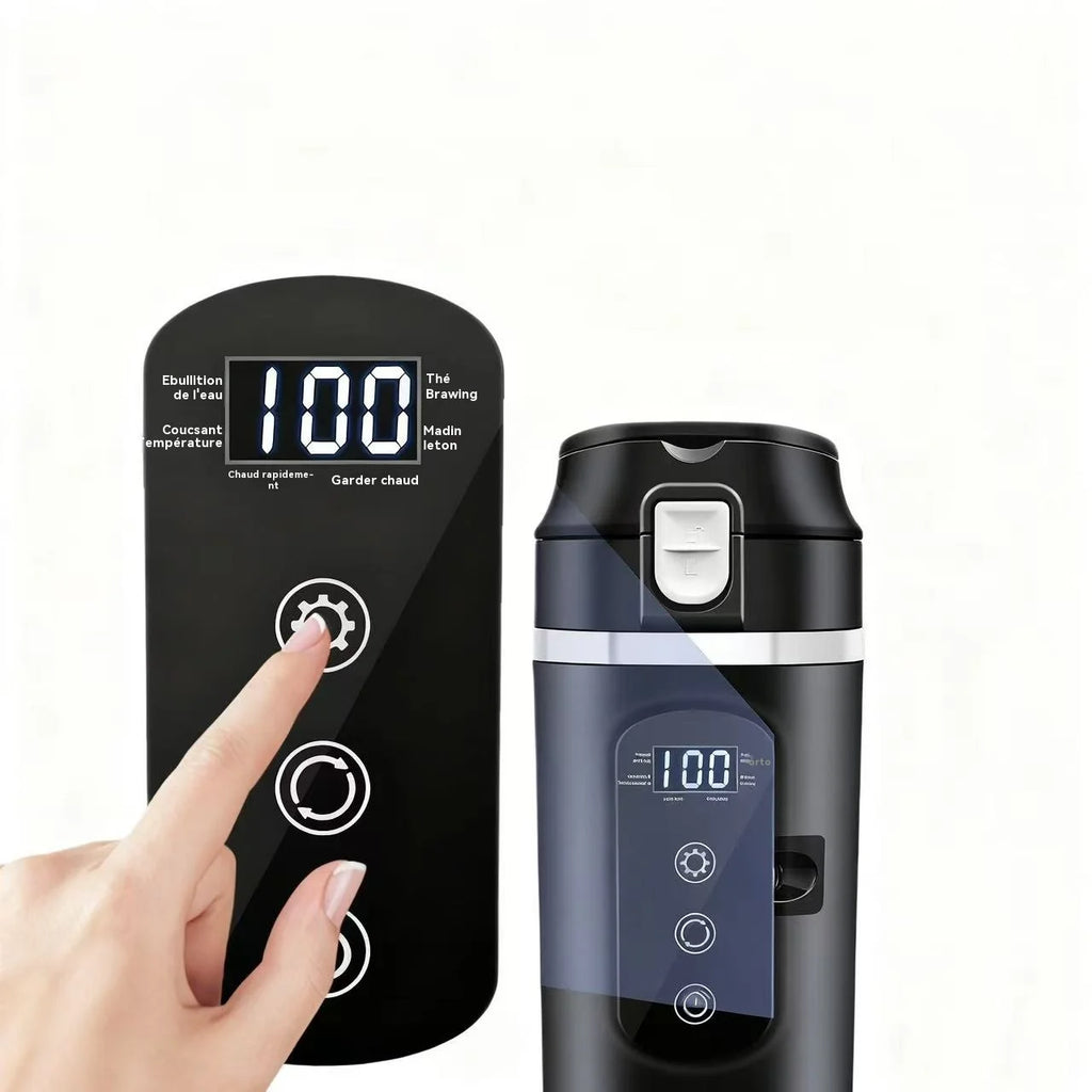 Bouilloire voiture 12V /camion 24V – Eau chaude, inox 304, sécurité anti-ébullition à sec