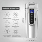 Bouilloire électrique Portable 12v/24v, tasse chauffante pour voiture intelligente, écran tactile, tasse thermique de 450ml, tasse chauffante pour voiture, température réglable