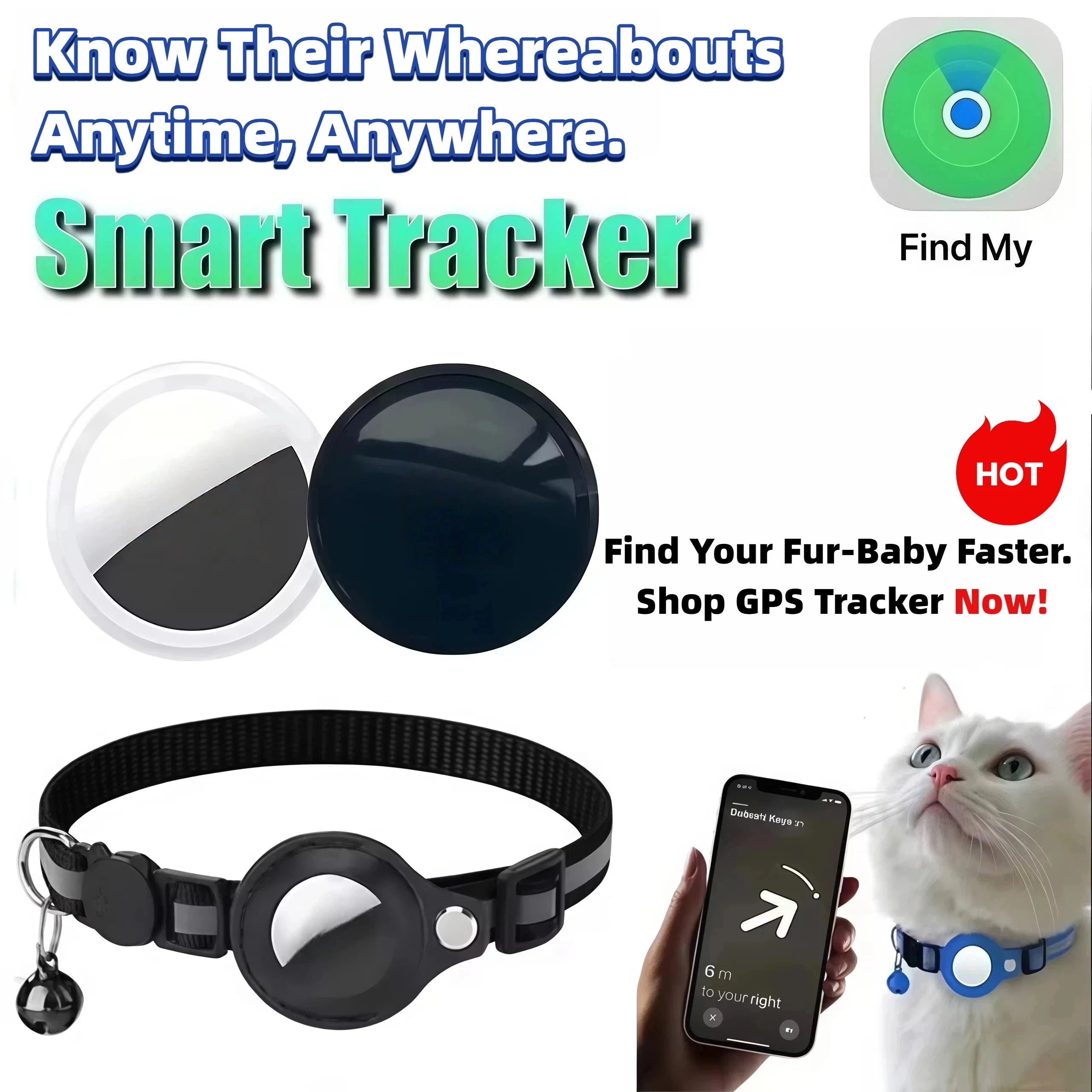 Appareil tracker anti-perte intelligent Pour Animaux de compagnie