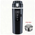 Bouilloire voiture 12V /camion 24V – Eau chaude, inox 304, sécurité anti-ébullition à sec