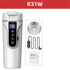 Bouilloire électrique Portable 12v/24v, tasse chauffante pour voiture intelligente, écran tactile, tasse thermique de 450ml, tasse chauffante pour voiture, température réglable